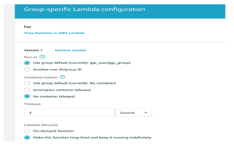 Configure and deploy Lambda, AWS Greengrass Application on catalyst ...