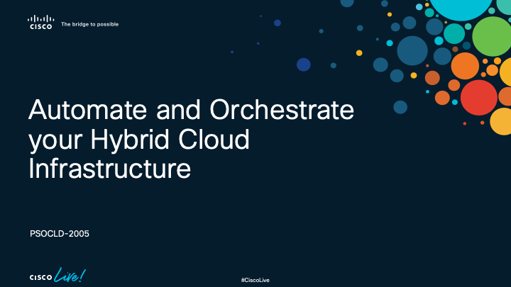 Automate and orchestrate your hybrid cloud infrastructure 