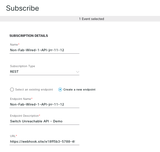 Event Management - Cisco Catalyst Center API 3.1.6 - Cisco DevNet