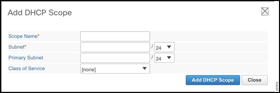 Add DHCP Scope