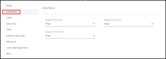 eCVD Template – Interface Configuration