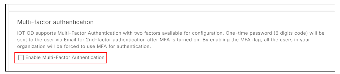 Enable MFA Feature