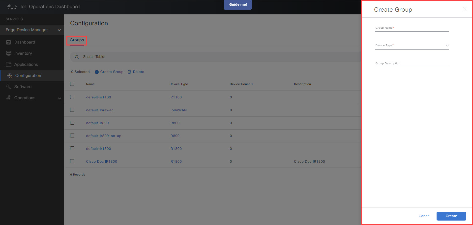 New User - Configuration Interface