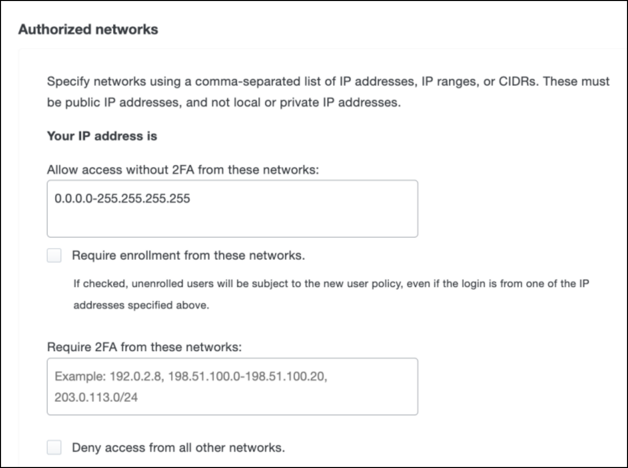 Authorized Networks