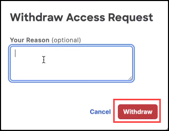 Withdraw request
