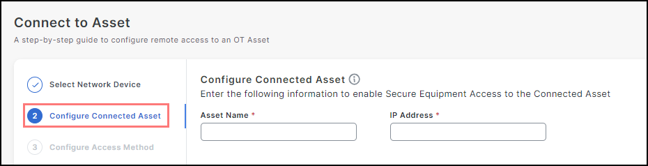 Connect to Asset