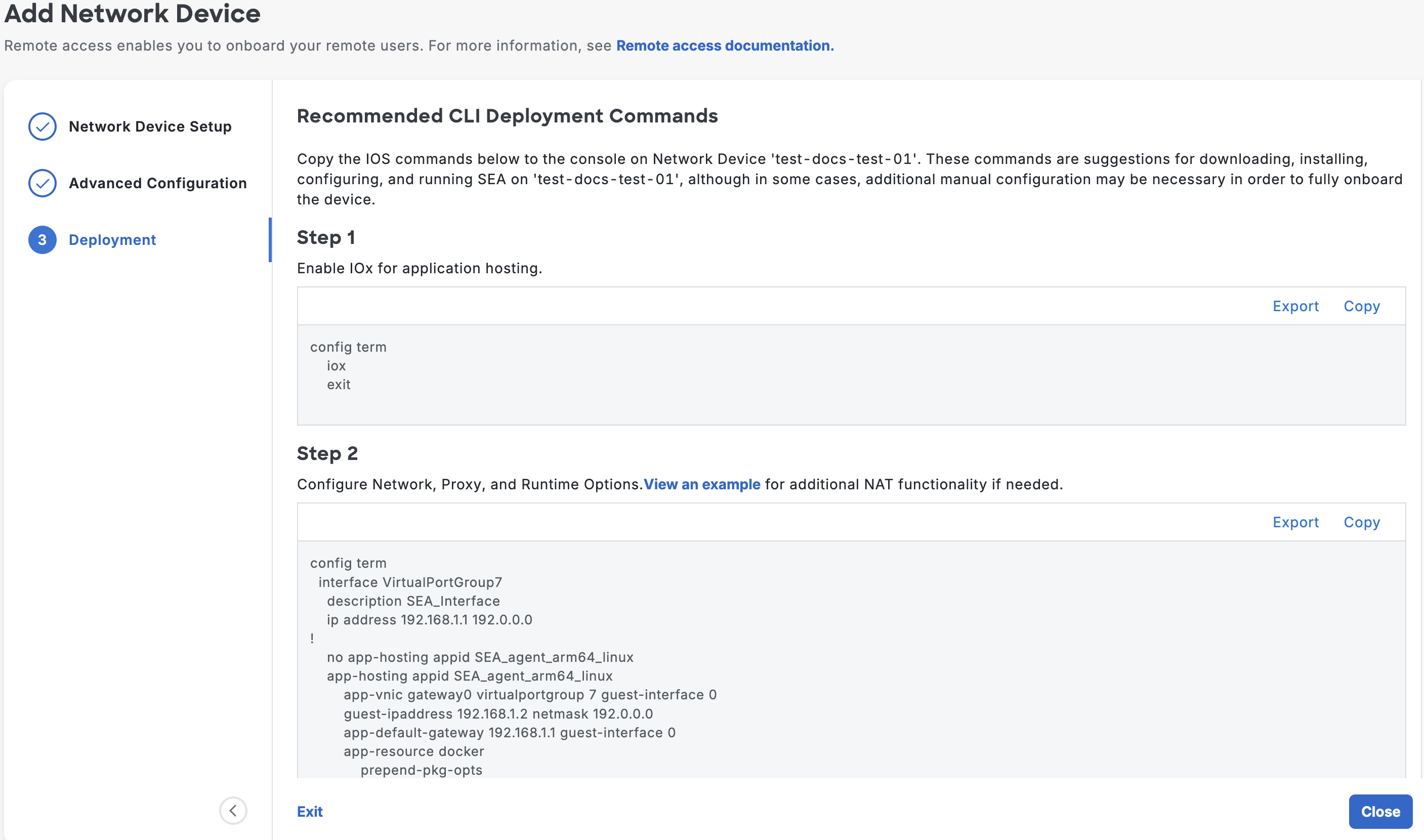 SEA CLI activation on routers
