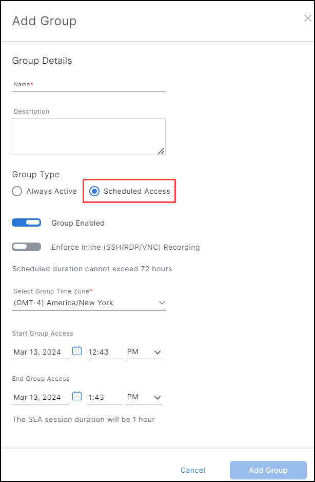 Schedule Status
