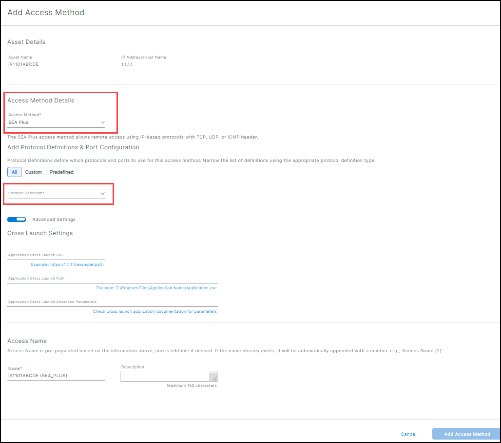 SEA Plus Access Method