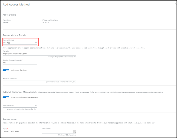 Web App Access Method