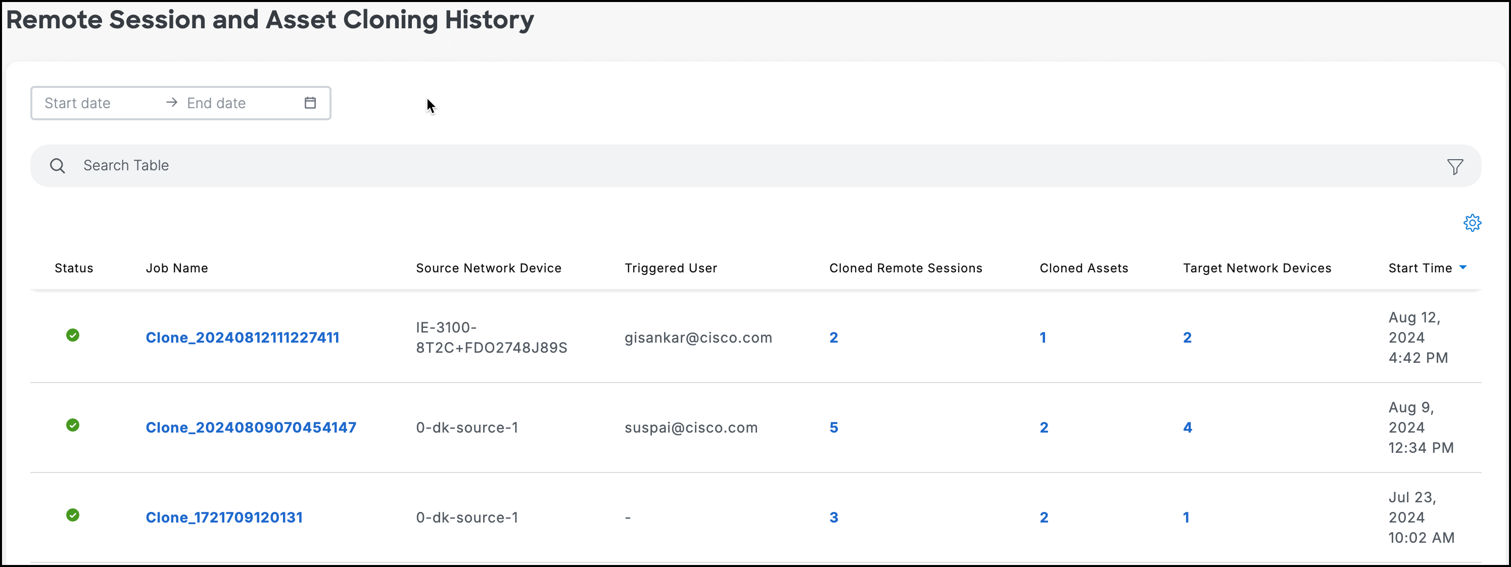 Bulk Cloning History