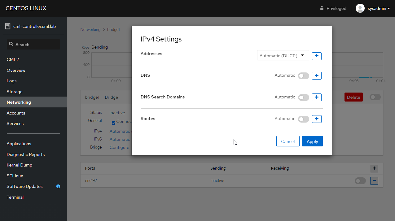 IPv4 Settings dialog