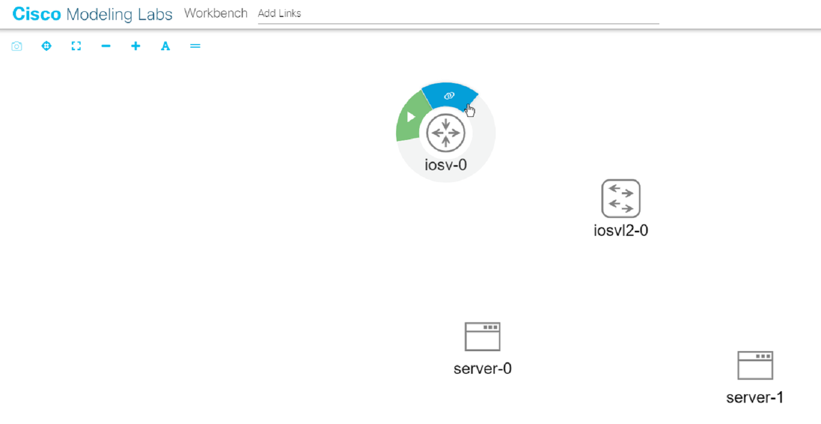 Starting a new link from a node in the Workbench