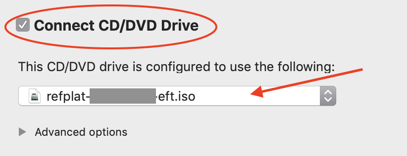 Figure 4. VMware Fusion CD/DVD Settings