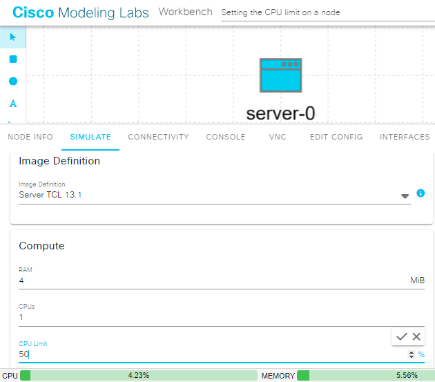 Setting CPU Limit on a Node