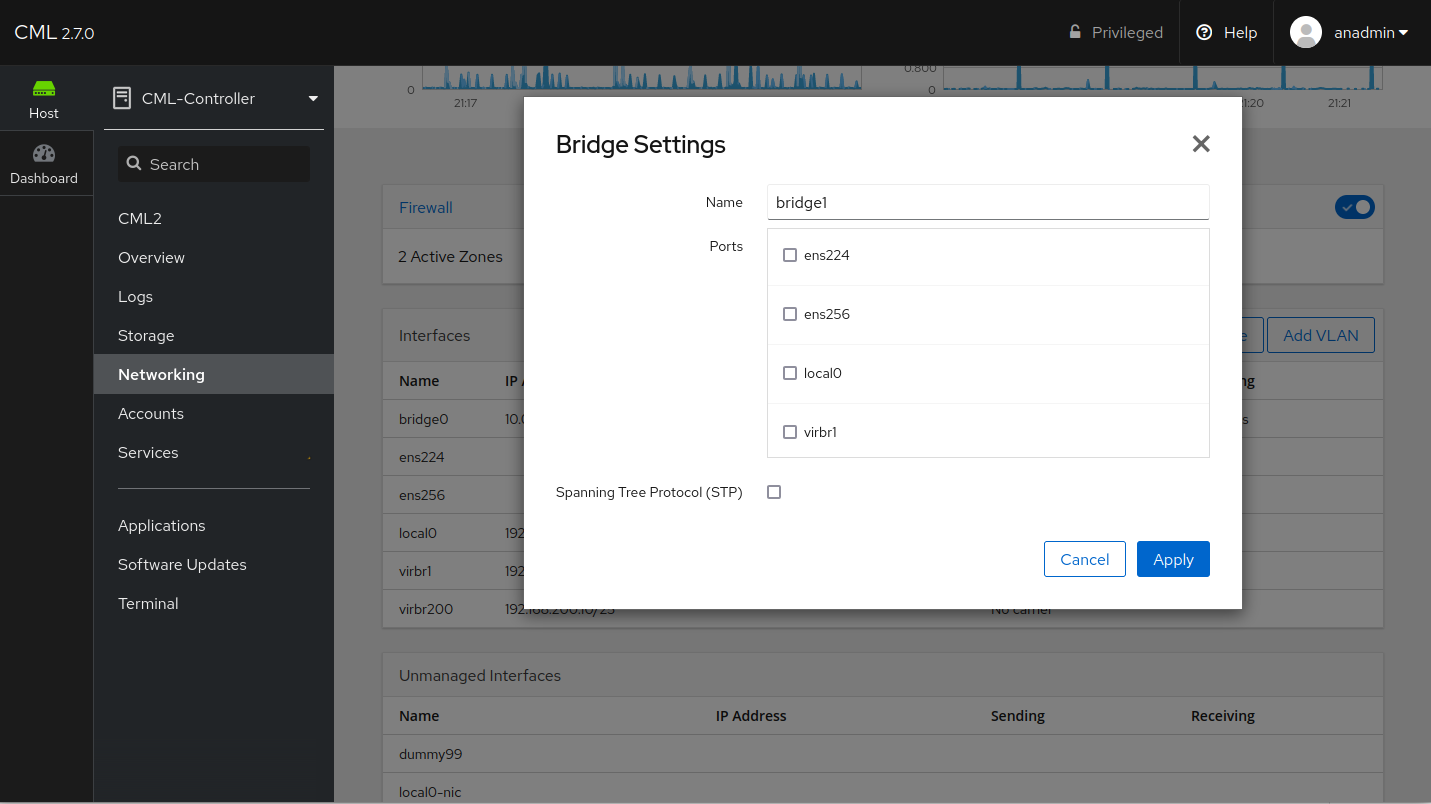 Adding l2 bridge external connectors cisco modeling labs v2 8 cisco