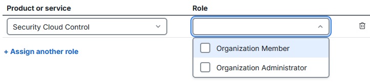 The list of available roles.