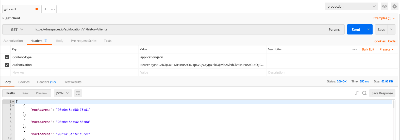 Authentication cisco spaces location cloud api v2 cisco devnet