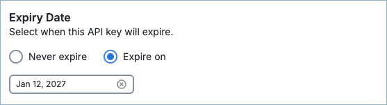 Secure Access API expiry date