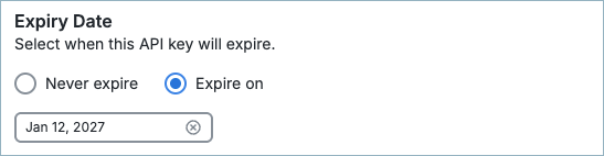 Secure Access API KeyAdmin expiry date