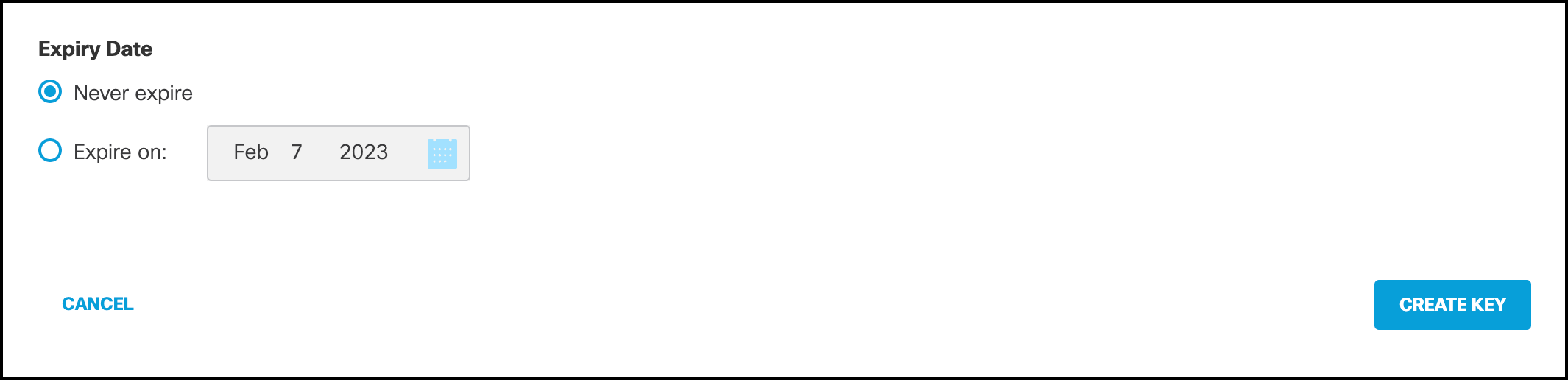 Umbrella API expiry date