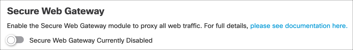 Toggle Off Web Security