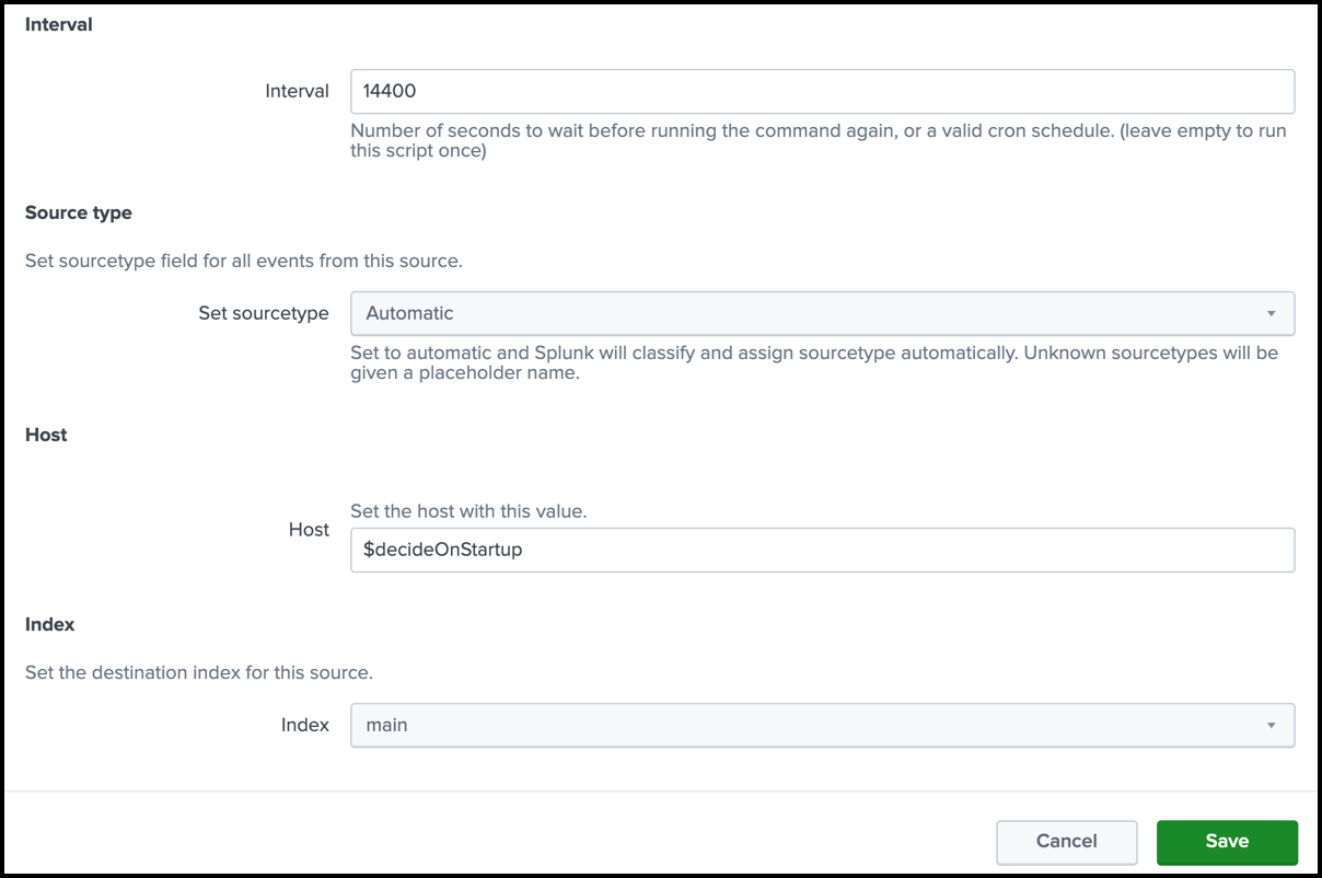 App Discovery configuration of more settings