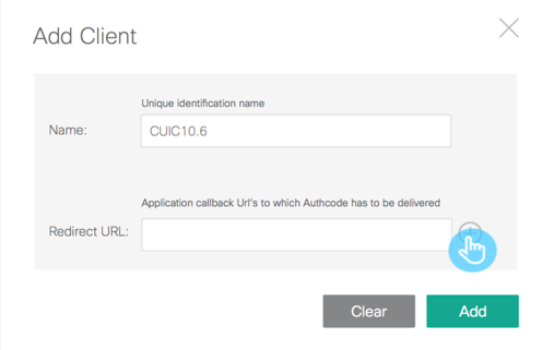 Identity Service Management Add Client