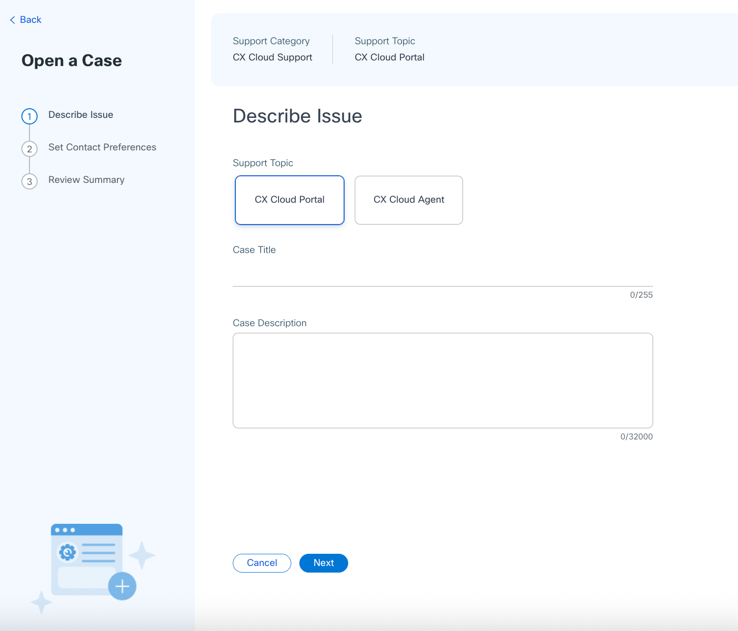 Cases Form