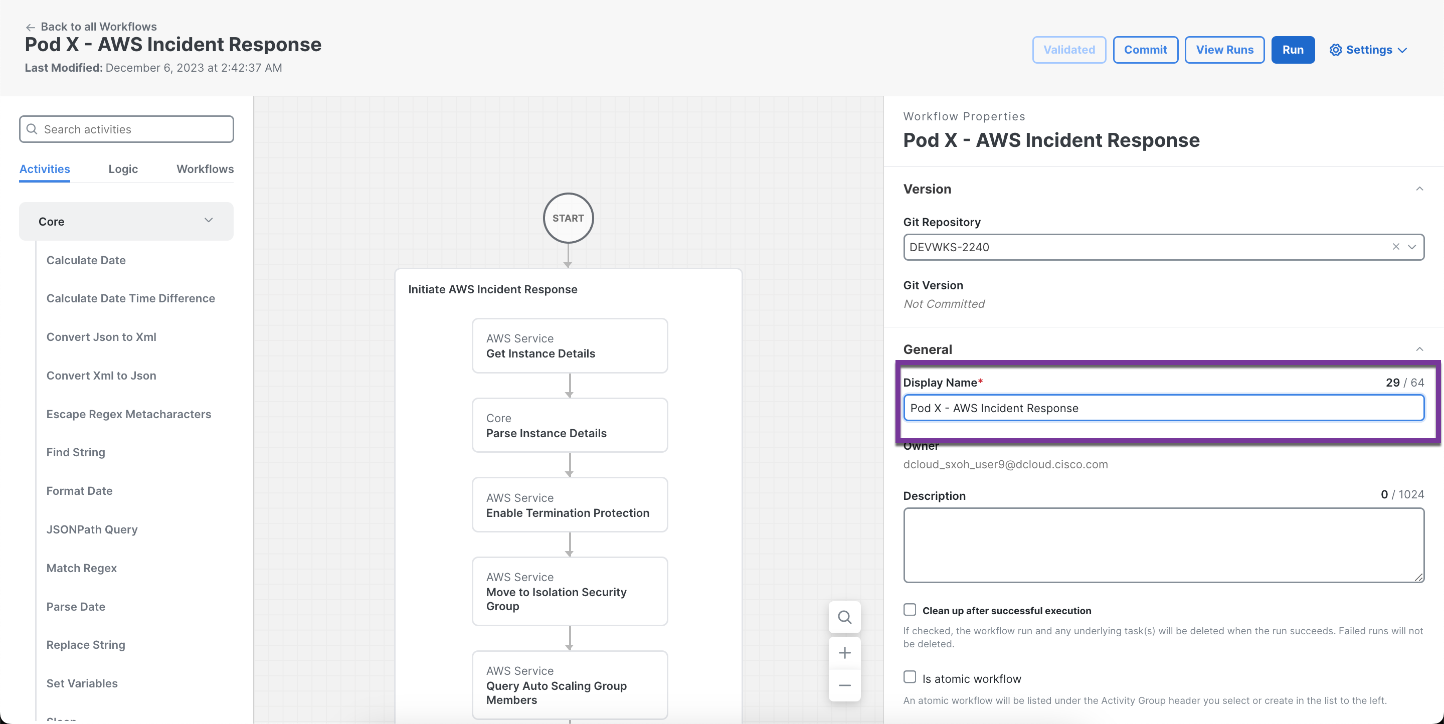 Using Pre-Built Workflows - devwks-2240 - Cisco DevNet