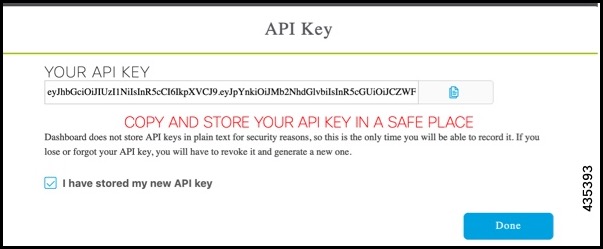 Do not forget to save the API Key