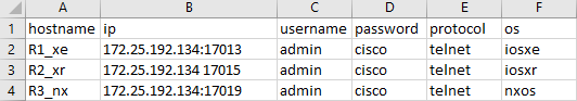 Sample Excel file