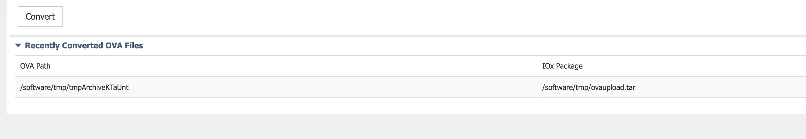 OVA Converter Table