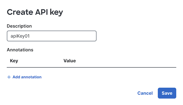 Create User API Keys