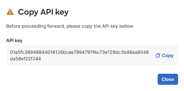 Copy User API Keys