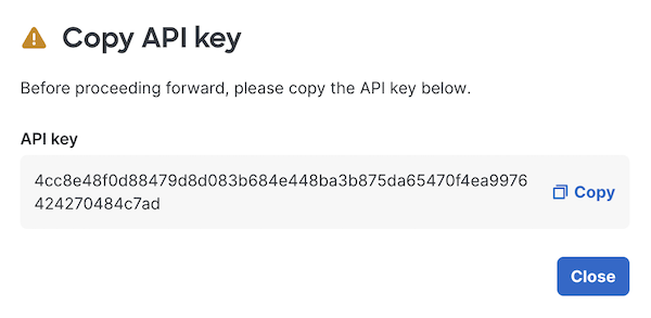Create User API Keys