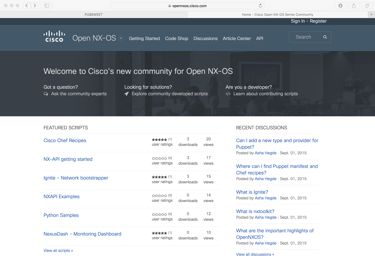 Cisco DevNet for Open NX-OS - Open NX-OS - Cisco DevNet