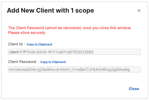 api credential form