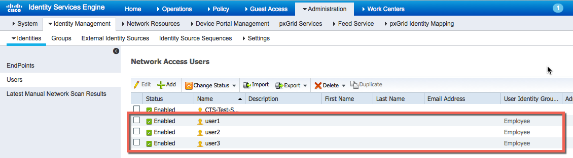 Creating ISE Internal Users