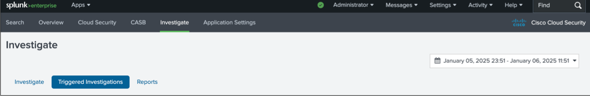 Investigate Dashboard