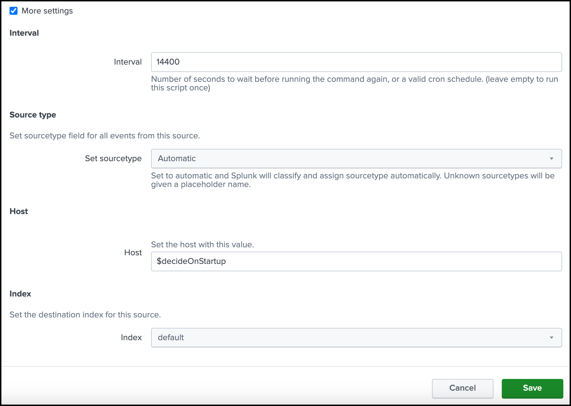 Private Apps configuration of more settings