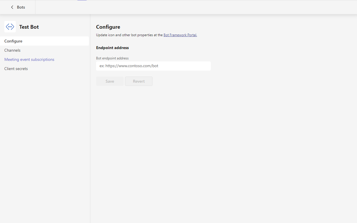 Bot webhook