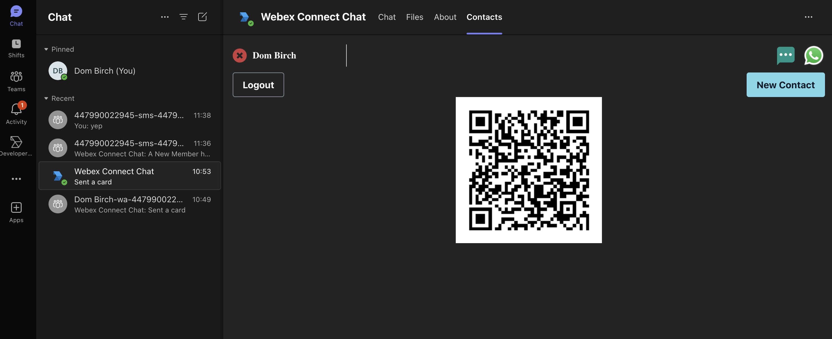 Contact manager app